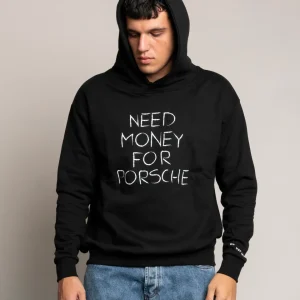 Felpa con cappuccio con stampa porsche