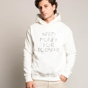 Felpa con cappuccio con stampa porsche