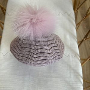 Basco con pom pom malva Mac Ilusion