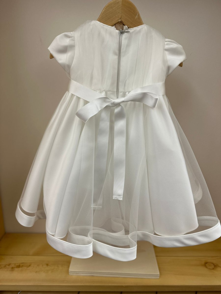 Abito bianco con cintura fiorellini Petit - immagine 4