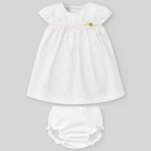 Vestito con Culotte Bianco e Giallo Paz Rodriguez