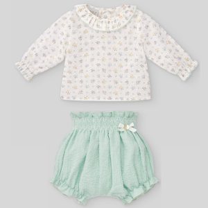 Completo due pezzi bimba Verde Acqua Paz Rodriguez