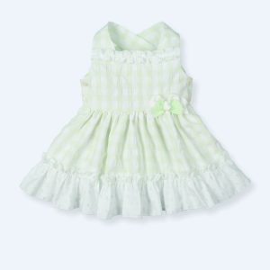 Vestito bianco e verde a quadretti Mac Ilusion