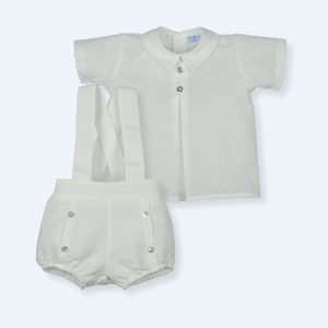 Camicia e salopette panna Mac Ilusion