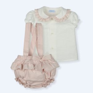 Camicia e salopette rosa Mac Ilusion