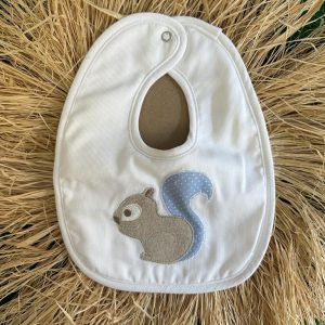 Bavetta bianca scoiattolo celeste Biribò