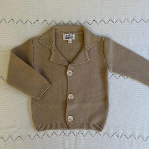 Cardigan beige con bottoni Ambarabà