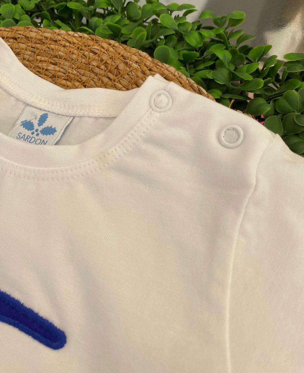 T-shirt bianca pesce - immagine 4