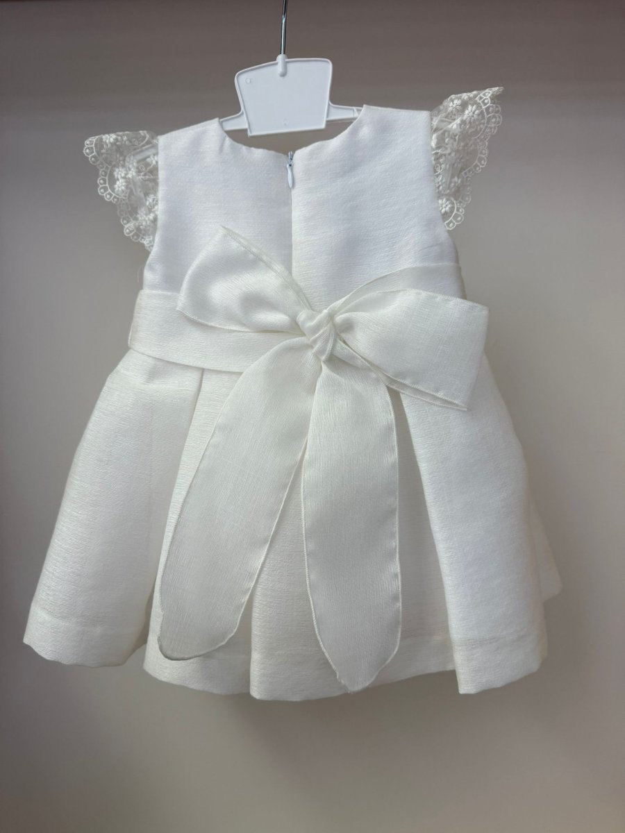 Abito bianco con cintura a fiorellini Paz Rodriguez - immagine 3