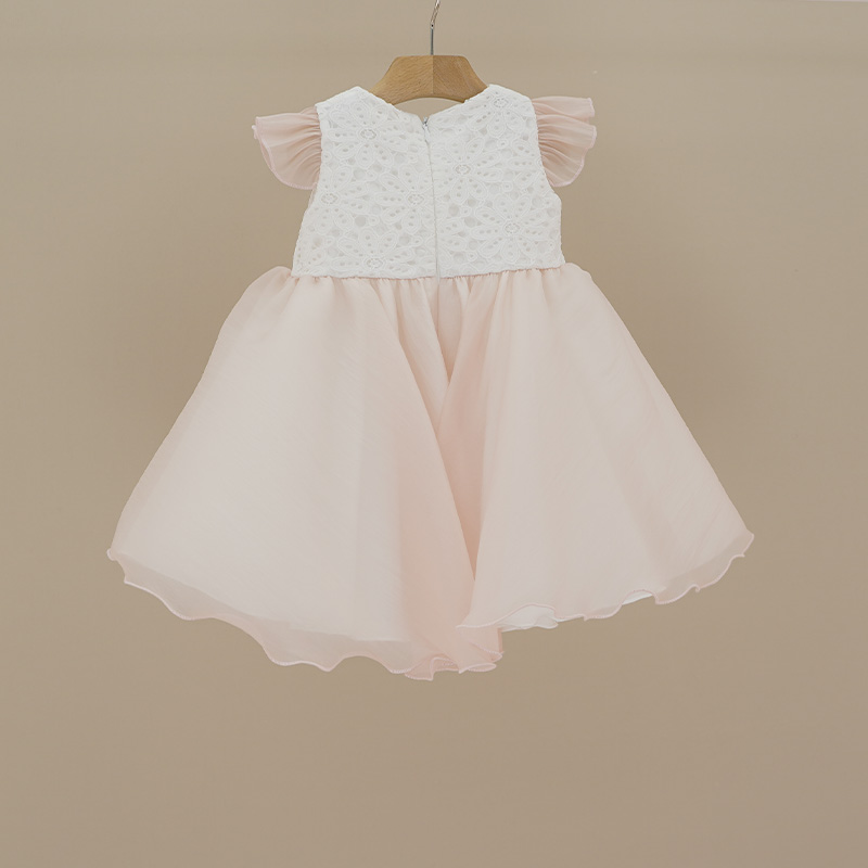 Abito bianco e rosa Ninnaoh - immagine 3