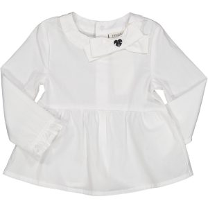Camicia con fiocco bianca Birba