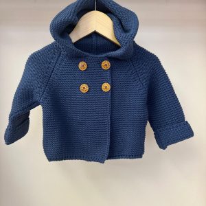 Cappottino doppiopetto blu Yoedu