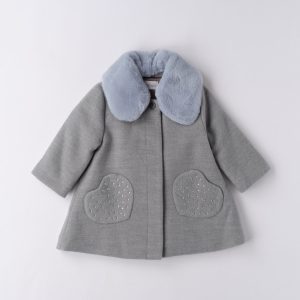Cappotto grigio e celeste Sarabanda