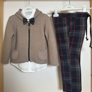 Completo Beige Tartan Baby A.