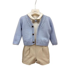 Completo beige e celeste Baby A