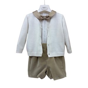 Completo 3 pezzi beige Baby A