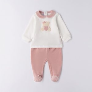 Tutina due pezzi orsetto rosa Minibanda