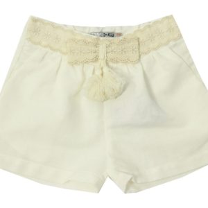 Short écru con fiocco Dr. Kid