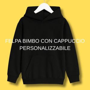 FELPA BIMBO CON CAPPUCCIO personalizzabile
