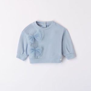 Felpa celeste polvere Minibanda