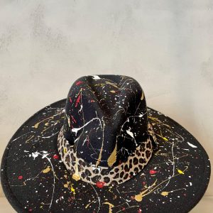 Cappello in panno JAD dipinto a mano