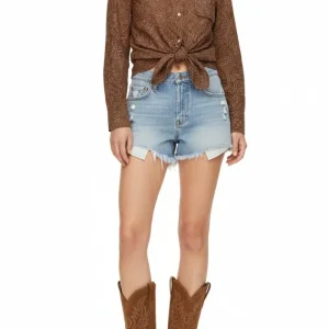 Camicia Oriane choco in pizzo sangallo