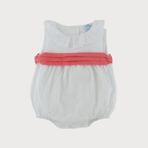 Pagliaccetto bianco e corallo Sardon