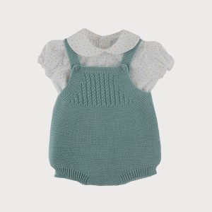 Camicia e pagliaccetto verde acqua Sardon