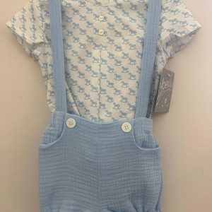 Pagliacetto celeste con camicia