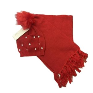 Set sciarpa e cappello rosso Birba