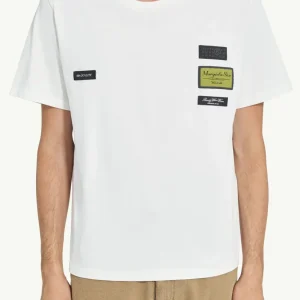 T-shirt bianca con patch