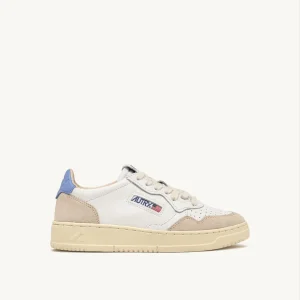 Sneakers medalist low con nabuck bianco e lavanda