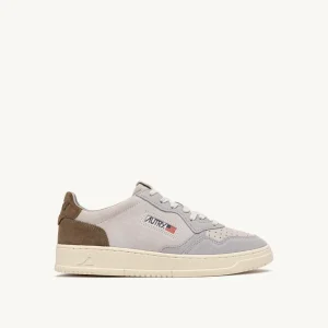 Sneakers medalist low tricolor in suede e marrone