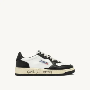 Sneakers medalist low bianco/nero lettering