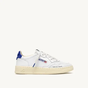Sneakers medalist low bianca e blu chiaro