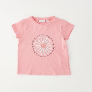 T-shirt rosa fiore Sarabanda