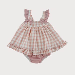 Completo due pezzi rosa con fiocchi Sardon