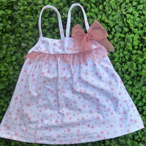 Vestito mare Sardon con fiocco rosa antico