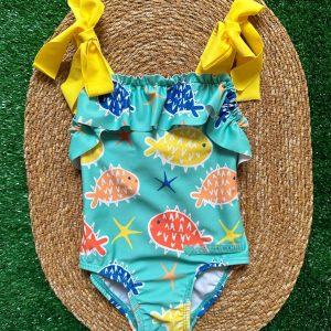 Costume intero bimba con pesciolini