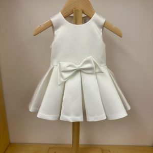 Abito da cerimonia in raso con fiocco Ambarabà