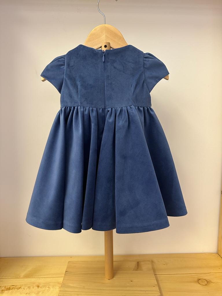 Abito blu roselline Ambarabà - immagine 4