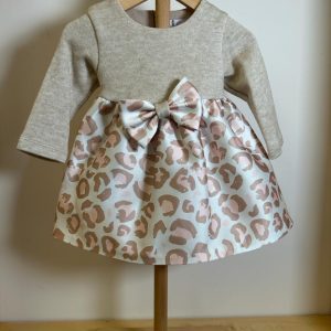 Abito leopardato con fiocco Ambarabà