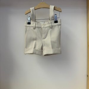 Bermuda con bretelle beige Ambarabà