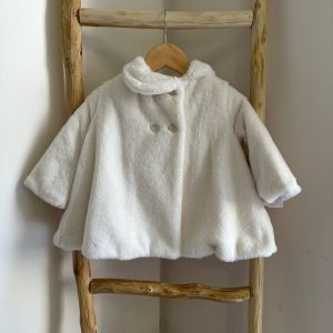 Cappotto in pelliccia panna Mac Ilusion