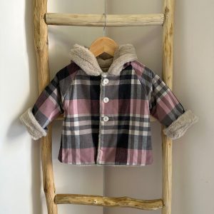 Cappottino in pelliccia tartan rosa Mac Ilusion