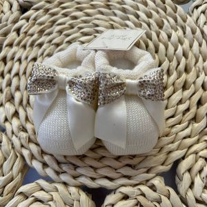 Babbucce fiocco e strass panna Story Loris