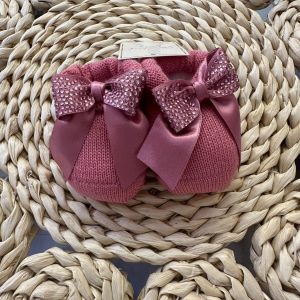 Babbucce fiocco e strass rosa forte Story Loris