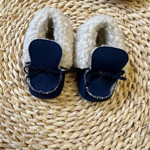 Mocassini pelliccia blu Ambarabà