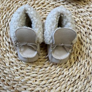 Mocassini pelliccia panna Ambarabà