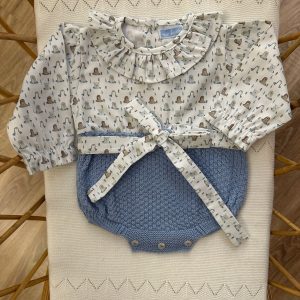 Pagliaccetto celeste con trichechi e orsetti Mac ilusion